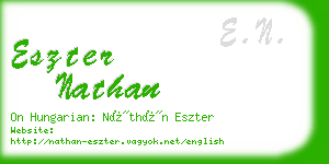 eszter nathan business card